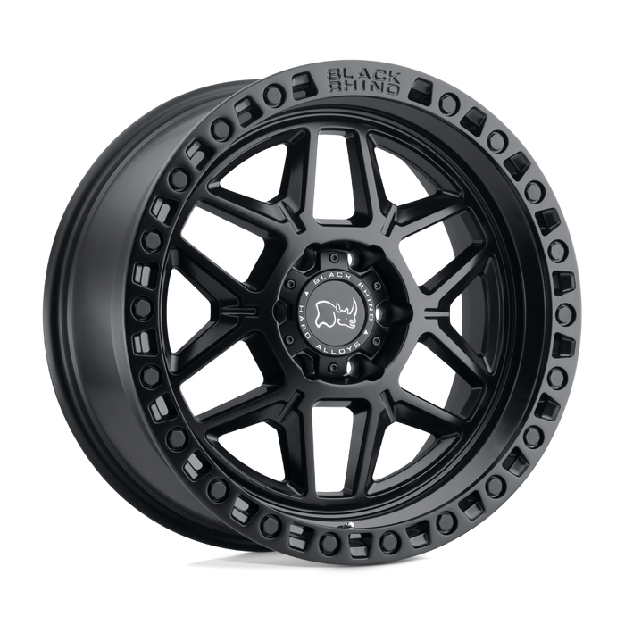 17X9 BLACK RHINO 'KELSO' MATTE BLACK BRONCO WHEELS