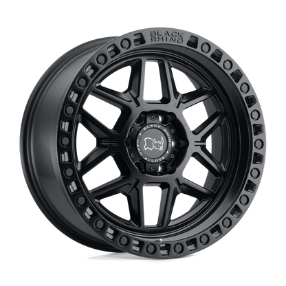 17X9 BLACK RHINO 'KELSO' MATTE BLACK BRONCO WHEELS