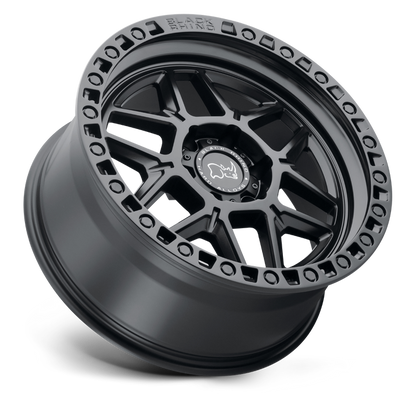 17X9 BLACK RHINO 'KELSO' MATTE BLACK BRONCO WHEELS