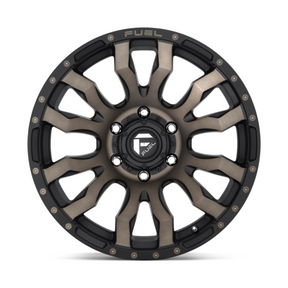 22x12 FUEL D674 'BLITZ' BLACK AND MACHINDED DOUBLE DARK TINT WHEEL