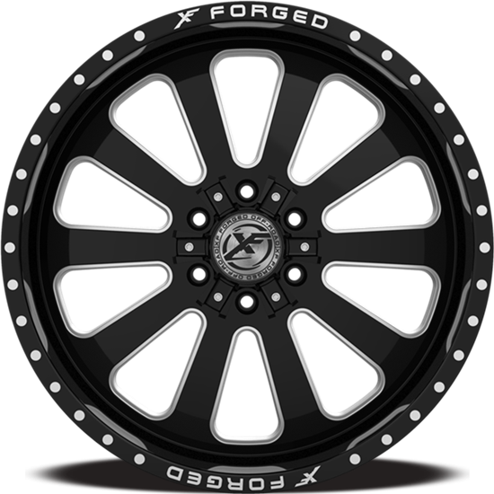 17X10 XFX JEEP WHEELS ‘302’ GLOSS BLACK AND MILLED