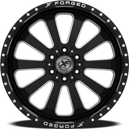 17X10 XFX JEEP WHEELS ‘302’ GLOSS BLACK AND MILLED