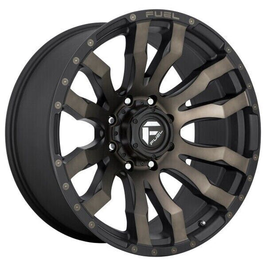 22x12 FUEL D674 'BLITZ' BLACK AND MACHINDED DOUBLE DARK TINT WHEEL
