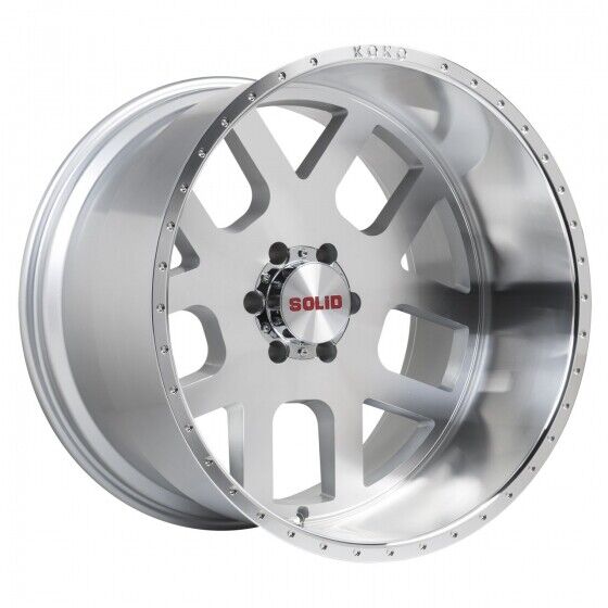 20X12 8X170 F-250 GIOVANNA SOLID FURY MACHINED SILVER WHEEL