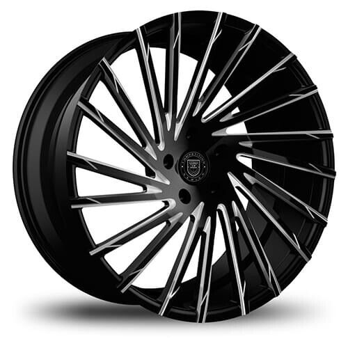 20X10 LEXANI 'WRAITH' (663) GLOSS BLACK AND MACHINED WHEEL