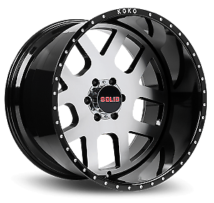 22X10 8X180 GIOVANNA SOLID MACHINED AND GLOSS BLACK WHEEL